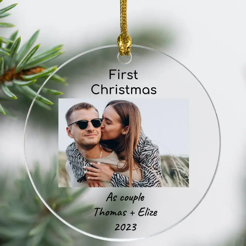 Couples First Christmas Ornament-Acrylic