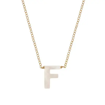 Dawn Initial Necklace | Metal Color: Gold | Style: F