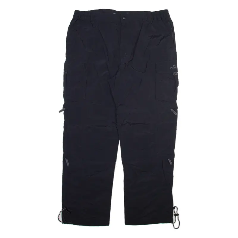 MOORHEAD Detachable Legs Mens Trousers Black Relaxed Straight Nylon W36 L29