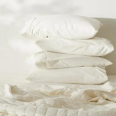 CleanBamboo Hemp™ Linen+ Pillowcase Set | Color: Honey | Size: King