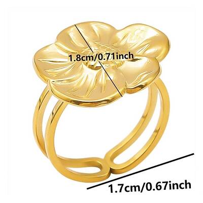 304 Stainless Steel Open Cuff Ring