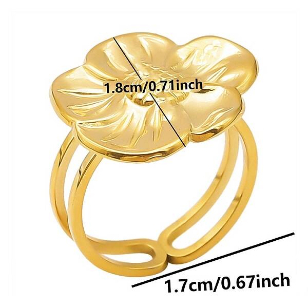 304 Stainless Steel Open Cuff Ring