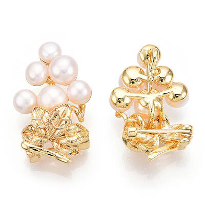 Natural Pearl Grape Brooches for Women