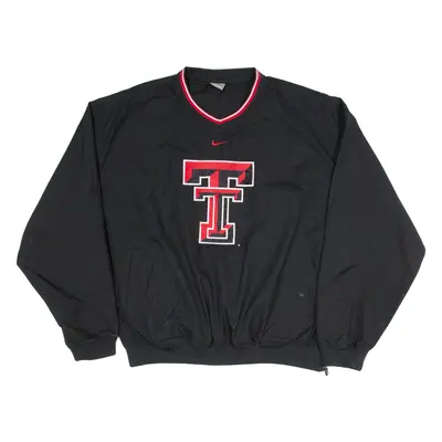 NIKE Texas Tech Red Raiders Mens Sweatshirt Black V-Neck USA L