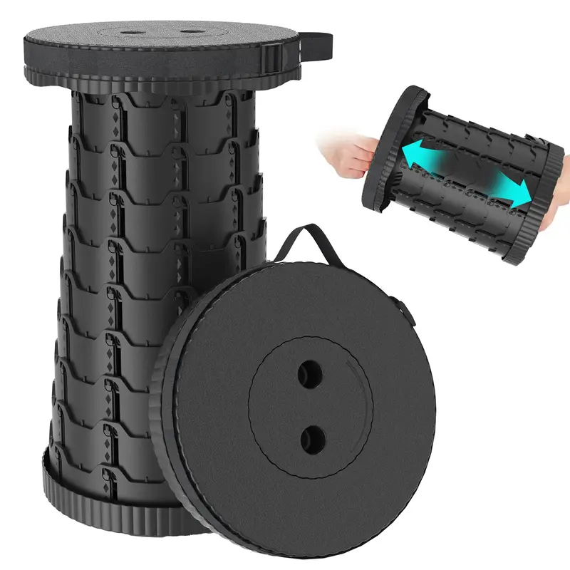 Upgraded Collapsible Stool,Portable Stools,Telescoping Stool, Max Load Capacity 400lbs,Suitable for Outdoor Picnic Camping Ga...