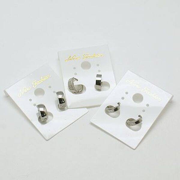 Tarnish Resistant Fashion 304 Stainless Steel Huggie Hoop Earrings