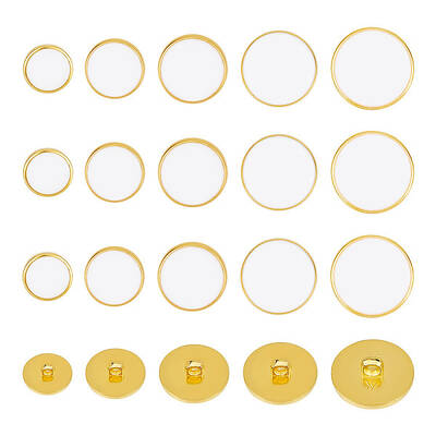 100Pcs 5 Style Plastic Shank Buttons