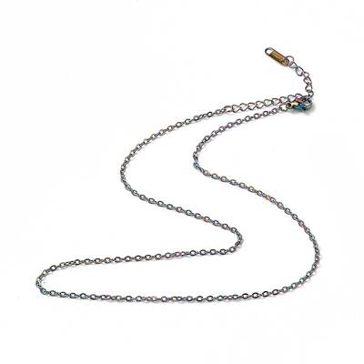 Ion Plating(IP) 304 Stainless Steel Cable Chain Necklace for Men Women