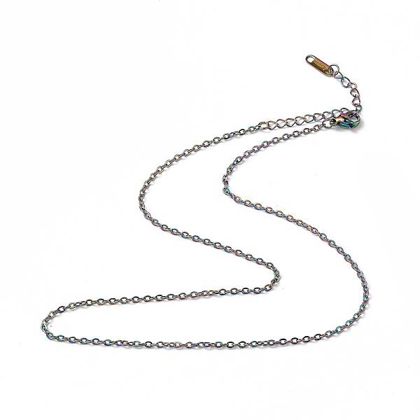 Ion Plating(IP) 304 Stainless Steel Cable Chain Necklace for Men Women