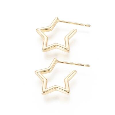 Brass Stud Earrings
