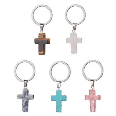 Synthetic & Natural Mixed Gemstone Keychains