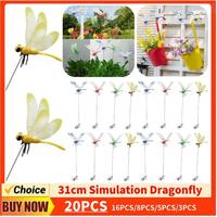 20-3pc Dragonfly Hat Clip Realistic Dragonfly Clip Bug Repellent Dragonfly Hat Clip Bug Repellent Outdoor Garden Dragonfly De...