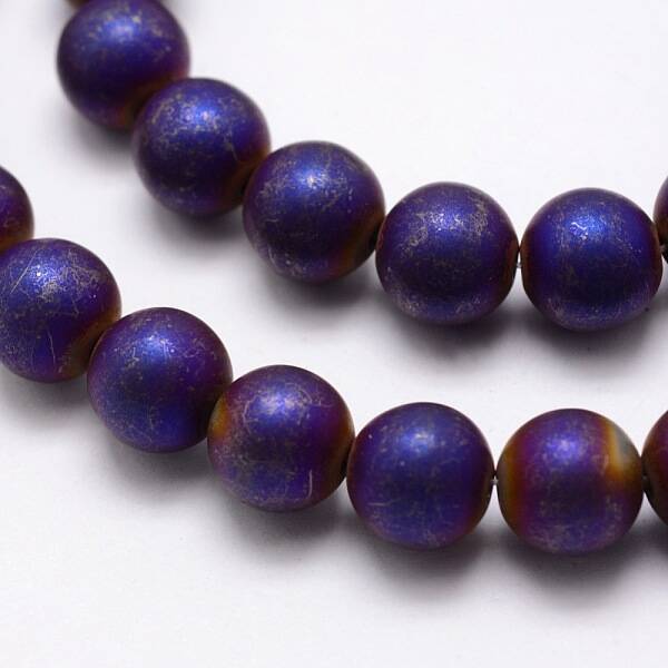 Electroplate Non-magnetic Synthetic Hematite Beads Strands