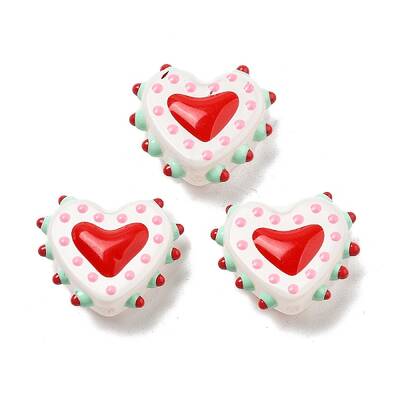 Handmade Lampwork Bumpy Beads Heart