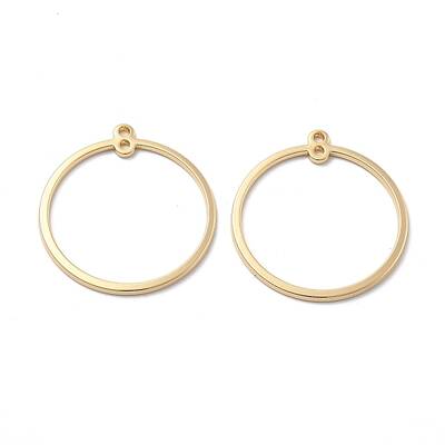 Brass 2-Loop Link Pendants