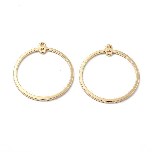Brass 2-Loop Link Pendants