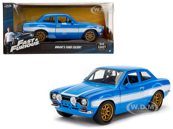 1970 Brians Ford Escort Blue with White Stripes \