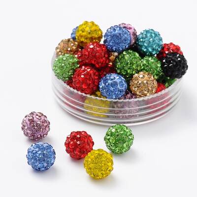 Polymer Clay Rhinestone Beads