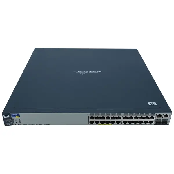HP J8164A | ProCurve 2600 Series 2626-PWR 24 x 10/100Base-TX RJ-45 PoE and 2 x 1GbE RJ-45/SFP Dual-Personality Ports Layer 3 ...