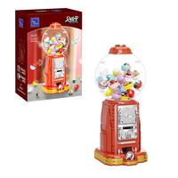 PANTASY Retro Gumball Machine Building Block Set, with 12 Micro Building Blocks and 12 Lucky Notes for Multiple Gameplay Desk...