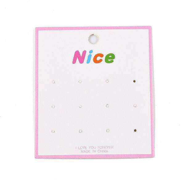 Rectangle Paper Earring Display Cards