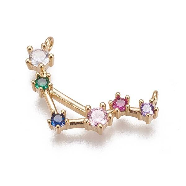 Brass Micro Pave Cubic Zirconia Pendants
