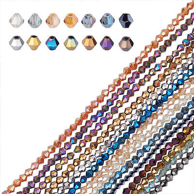 Electroplate Glass Bead Strands