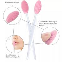 2/3/5/7/9 Pink silicone Pore Brush, Nose Wash Brush,Use This Facial Brush, Double-sided Blackhead Cleaning Tool, And Beauty S...