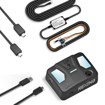 Rexing Intelligent Hardwire Kit Type-C Port for All Rexing Dash Cam Models including R4, DT2, M2 Max, R316 Series, RH2 Series...