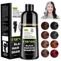 FARNDU 3-in-1 Hair Color Shampoo, 10 Mins Hair Color, Fruity Aroma, Gray Hair Coverage, Plant Extracts, Long Lasting, Ammonia...