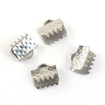 Non-Tarnish 304 Stainless Steel Ribbon Crimp Ends