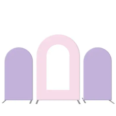 Aperturee Purple Pink Theme Open Arch Backdrop Kit For Party | Custom Chiara Arched Covers | Wedding Arch Backdrop | Diy Roun...