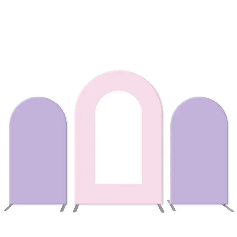 Aperturee Purple Pink Theme Open Arch Backdrop Kit For Party | Custom Chiara Arched Covers | Wedding Arch Backdrop | Diy Roun...