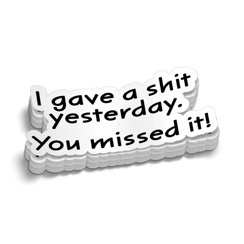 You Missed It - Hard Hat Decal