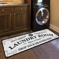 Room Decor Laundry Room Letter Pattern Floor Mat, 1 Count Non Slip Carpet, Household Decorative Rug for Laundry Room Decor, C...