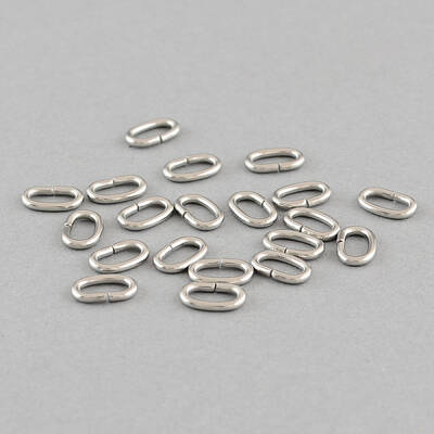 Tarnish Resistant 304 Stainless Steel Open Jump Rings Oval Jump Rings
