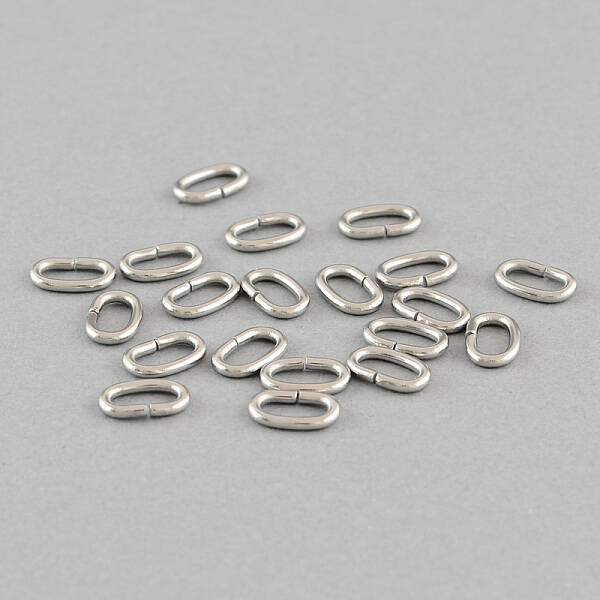 Tarnish Resistant 304 Stainless Steel Open Jump Rings Oval Jump Rings