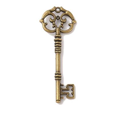 Skeleton Key Tibetan Style Alloy Big Pendants