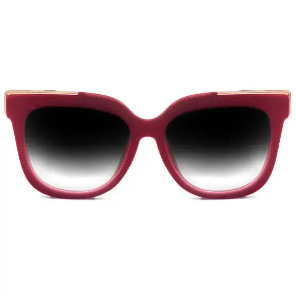 Coco - Red Velvet Frame Black Lens Wayfarer Sunglasses | Color: Red Velvet | Size: OS
