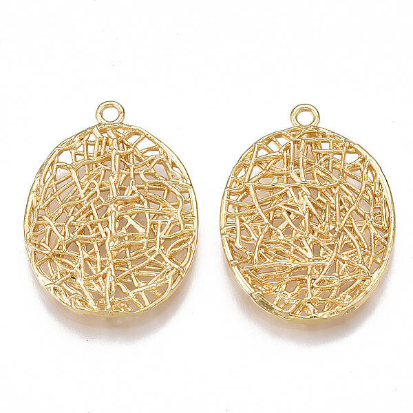 Brass Filigree Pendants