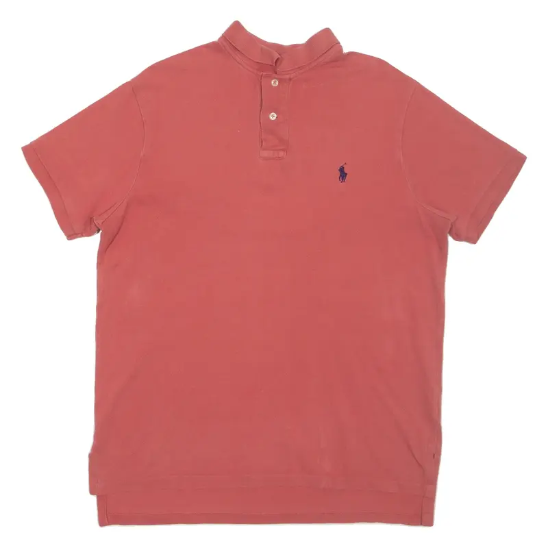 POLO RALPH LAUREN Custom Fit Mens Polo Shirt Red L