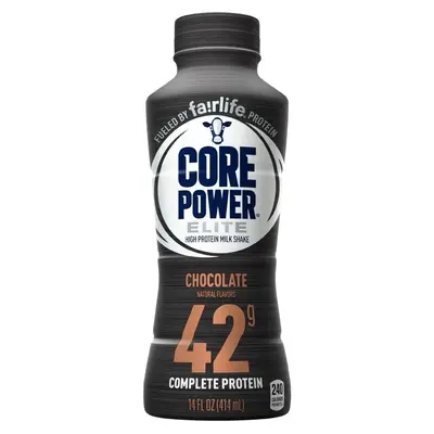 Core Power Elite High Protein, 42g Protein, Milk Shake, CHOCOLATE, 14 oz (Pack of 12)