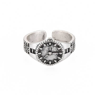Watch Shape Open Cuff Ring