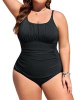 UMIPUBO Plus Size Bathing Suit for Women Tummy Control One Piece Swimsuit Push Up Modest Swim Suits Adjustable Straps L-4XL