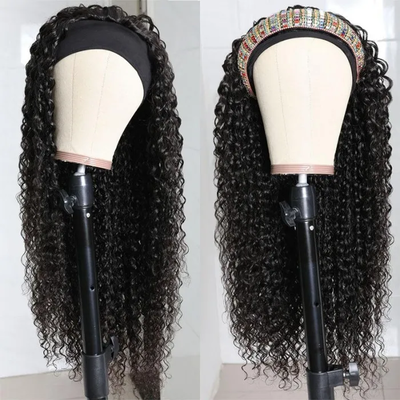 16 inches Water Wave Headband Wig No Glue Needed