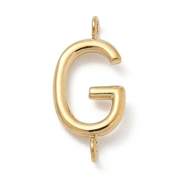 304 Stainless Steel Letter Connector Charms