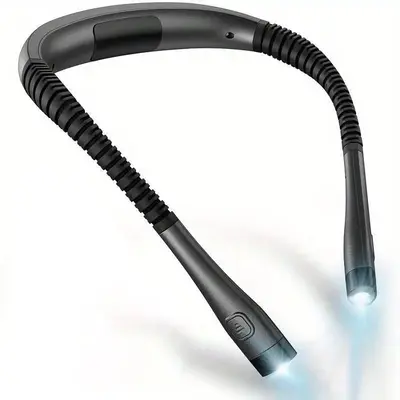 Rechargeable LED Neck Light, Bendable Reading Light, 3 Colors LED Light with USB Cord, 6 Brightness Levels For Reading, Re...