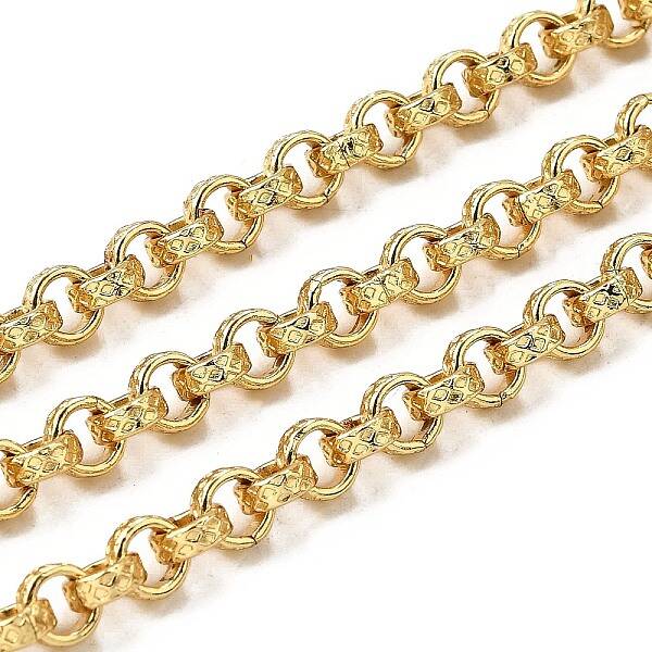 Brass Textured Rolo Chains