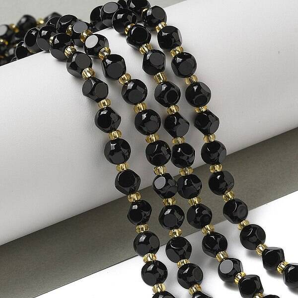 Natural Black Onyx(Dyed & Heated) Beads Strands