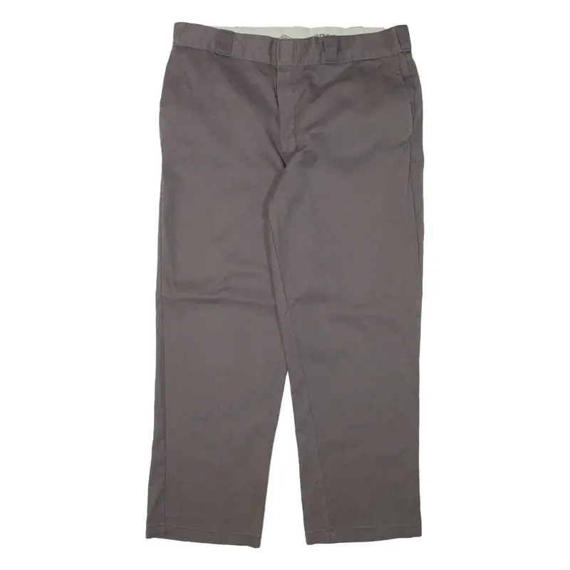 DICKIES Workwear Mens Trousers Grey Regular Straight W38 L30